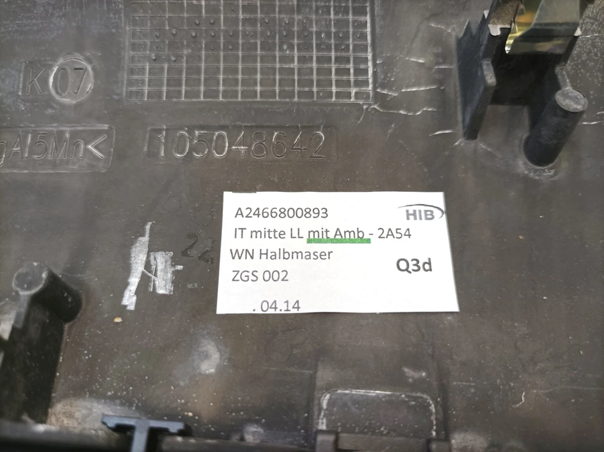 Decorative trim for front panel (dashboard) right 2A54 with backlight Mercedes B-Class A2466800893