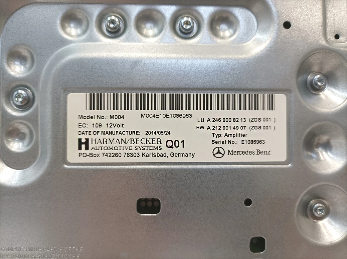 Акустичний підсилювач HARMAM BECKER Mercedes B-Class A2469008213