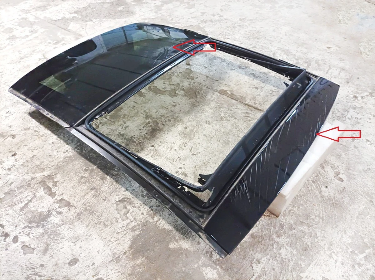 Рама панорамной крыши в сборе с уплотнителем люка и стеклом (царапины на стекле) Mercedes EQS A2977802300