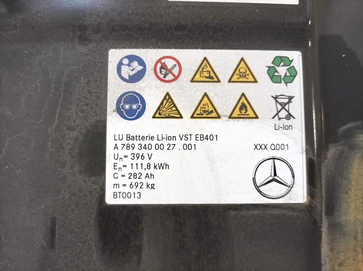 Батарея високовольтна Li-Ion VST EB401 396V 282Ah 111.8kWh Mercedes EQS A7893400027