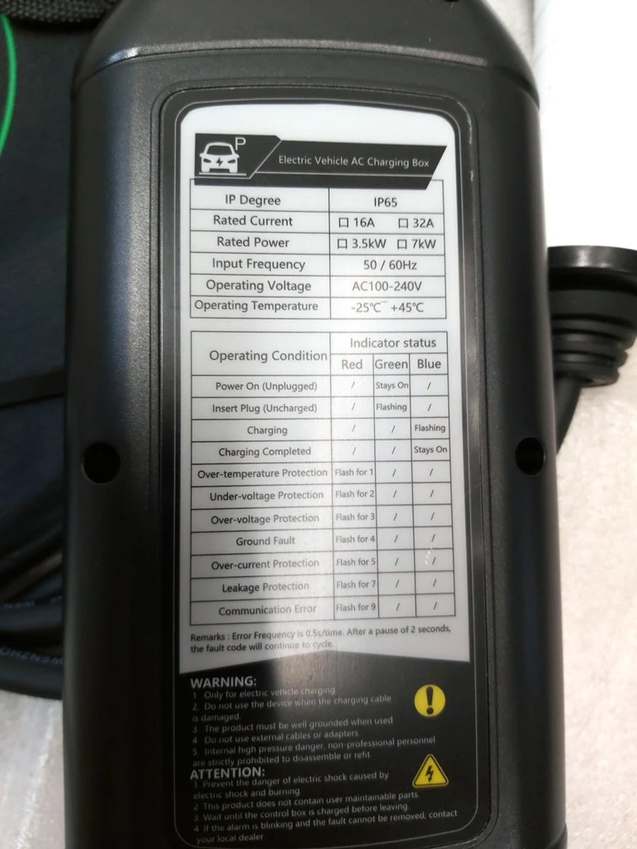 1 Универсальное мобильное зарядное устройство TYPE1 8A-16A 110V-240V 3,5 kW 3,5 м Tesla all models UMC AFY-A110-1 AE