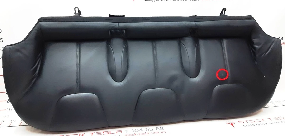 3 Обшивка дивана 2-го ряду BASE BLACK (PREM SED LVY) з пошкодженням Tesla S, model S REST 1030569-01-B