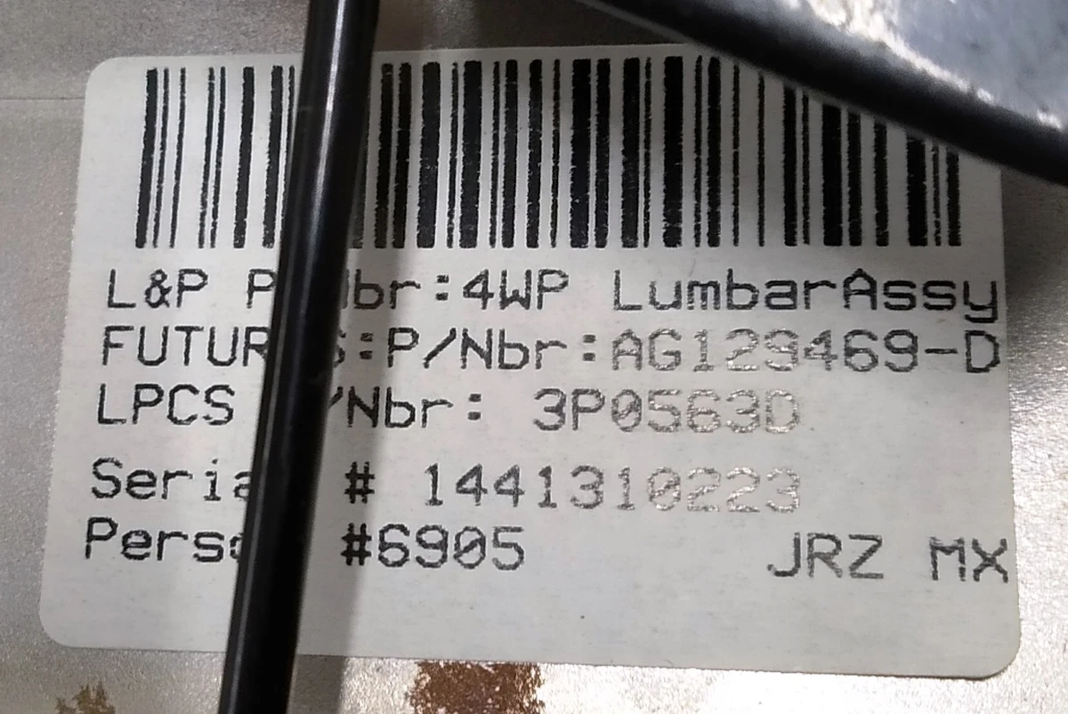 1 Driver/passenger seat lumbar adjustment mechanism assembly Tesla model S 1013112-03-B