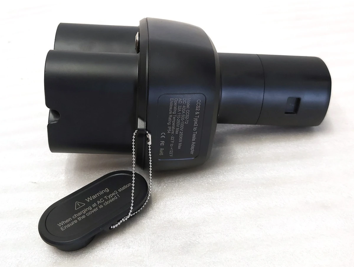 Адаптер зарядки універсальний (2 в 1) AC-50A DC 250kW 1000V 400A CCS2 59mm Tesla all models CCS2 AC DC