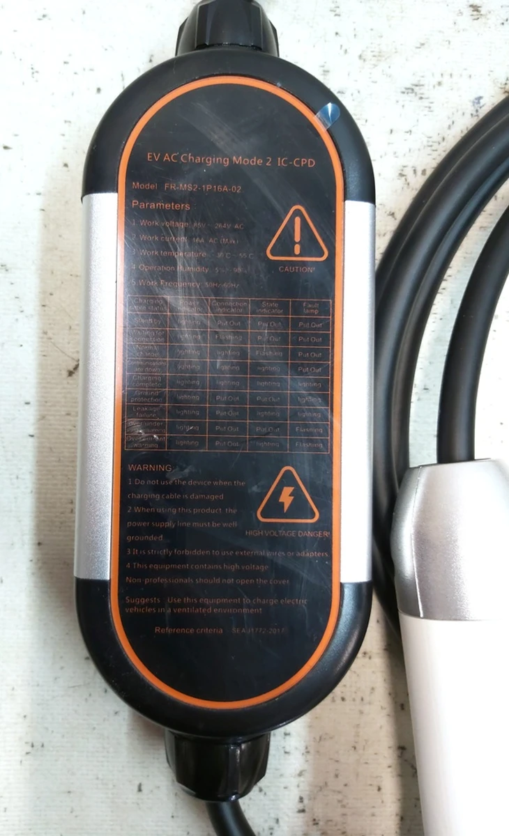 1 UNIVERSAL MOBILE CONNECTOR Type1 16A 110V-240V 3,5 kW 3,5 м NEW Tesla all models FR-MS2-1P16A-02