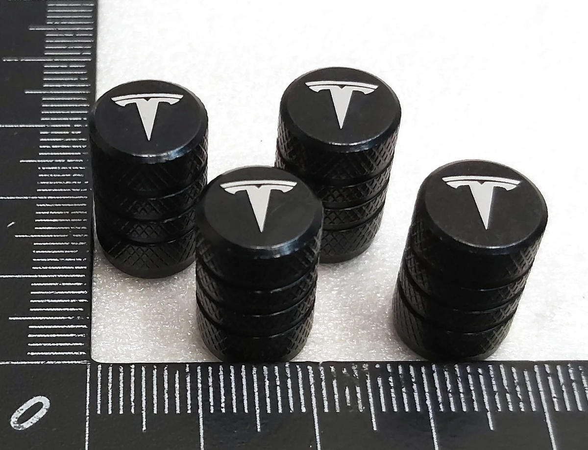 4 Комплект ковпачків (4 штуки) датчика TPMS GDF22 STYLE2 BLACK Tesla all models 1034602 1074812 1490750