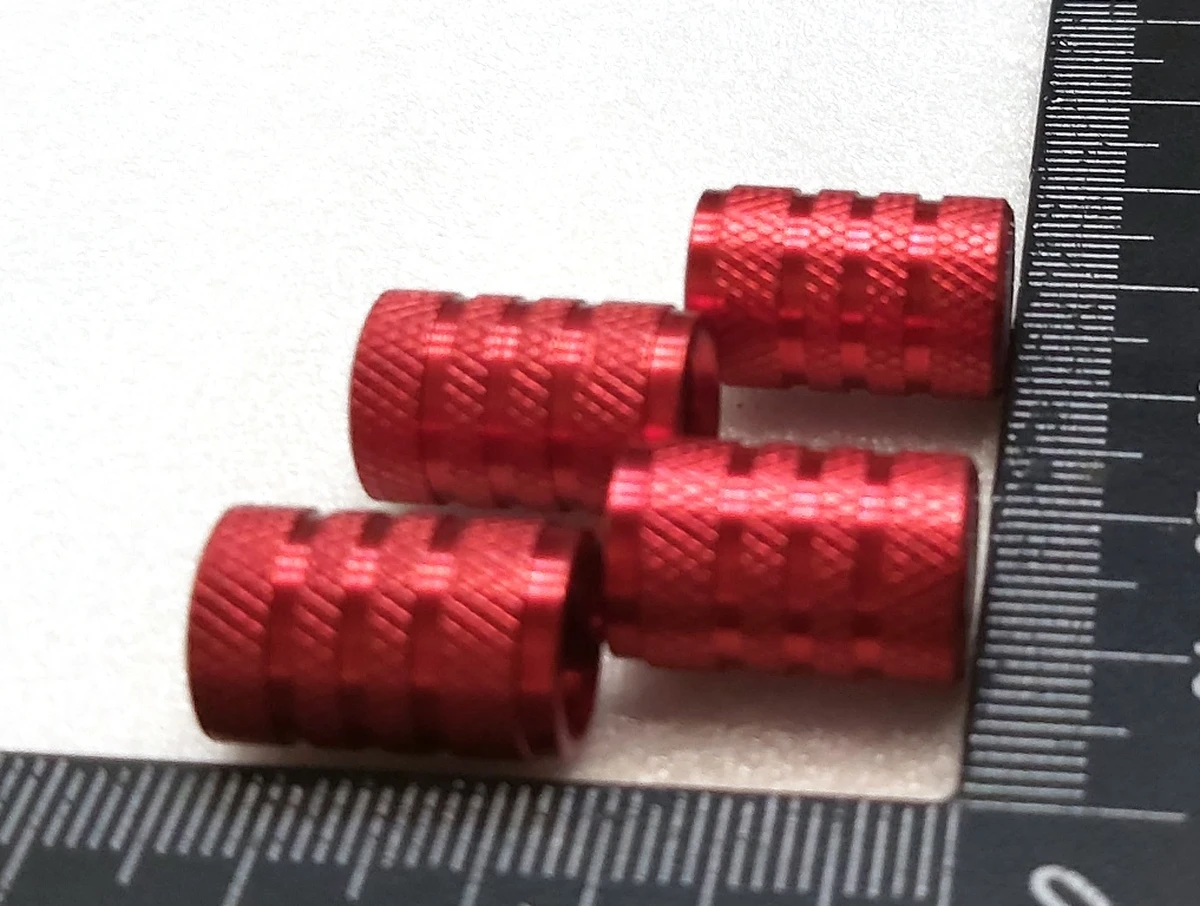 4 Комплект ковпачків (4 штуки) датчика TPMS GDF22 STYLE2 RED Tesla all models 1034602 1074812 1490750