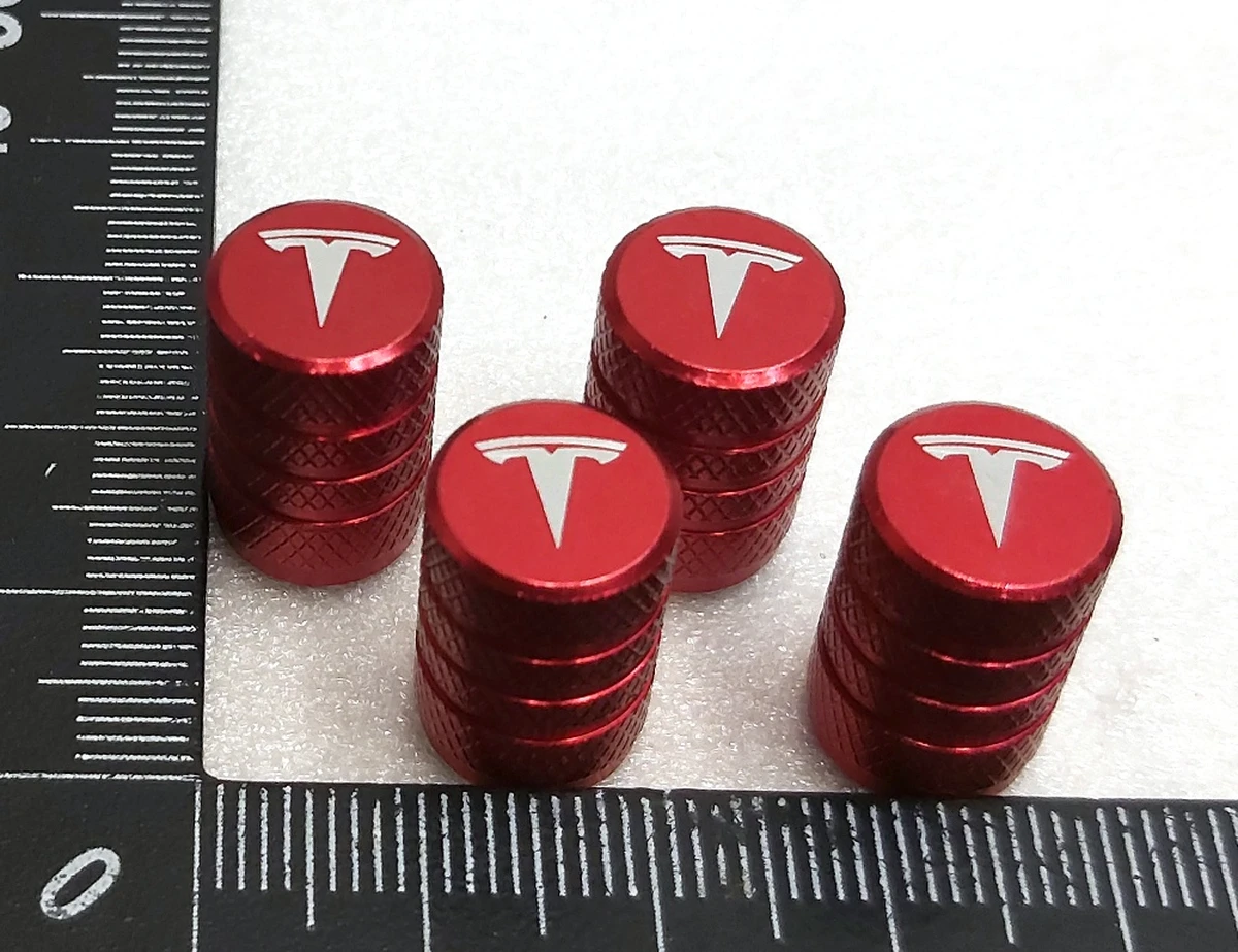 4 Комплект ковпачків (4 штуки) датчика TPMS GDF22 STYLE2 RED Tesla all models 1034602 1074812 1490750