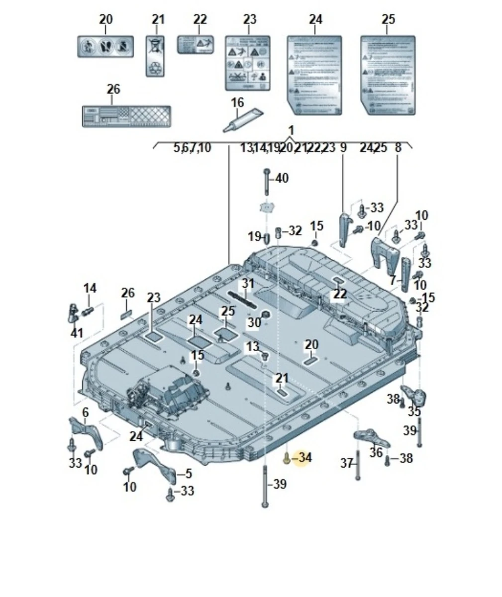 Flanged socket head bolt M10X35 Audi E-tron N91066101