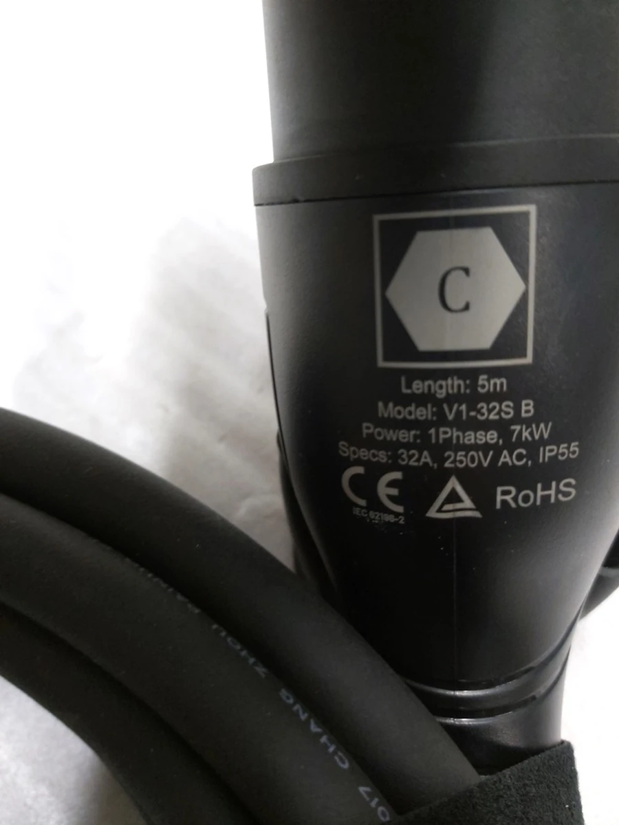1 Кабель-удлиннитель зарядного устройства универсальный EV Type2 4U 1фаза 32A 7kW 5m Type2 Tesla all models EV charger4U