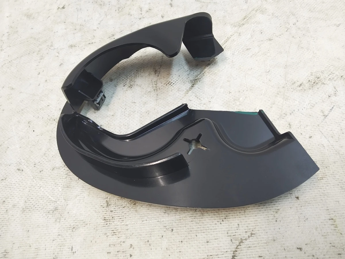 5 1ST ROW LEFT HAND seat recline cover outer - HI GLOSS AG151887-X4 Tesla Model S REST, Model X 1066590-00-B